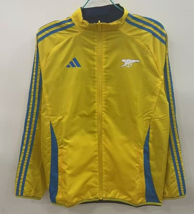 20 25-26  Arsenal  blue yellow reversible Windbreaker