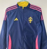 2025-26 Sweden blue yellow reversible Windbreaker