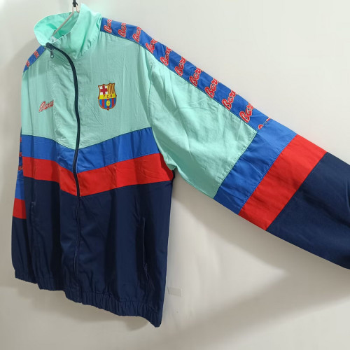2025-26 Barcelona  retro blue green red Windbreaker
