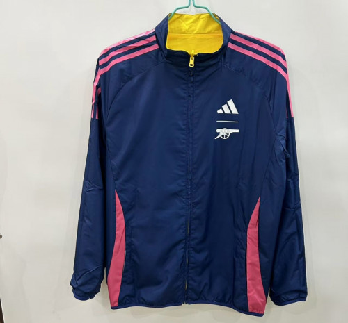 20 25-26  Arsenal  blue yellow reversible Windbreaker