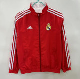 2025-26 Real Madrid  white and red reversible windbreaker