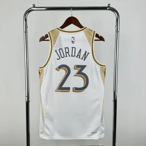 Season 2025 Chicago Bulls White No.23 Jordan NBA Jersey
