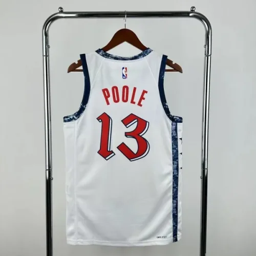 Season 2025 Washington Wizards White No. 13 Poole NBA Jersey