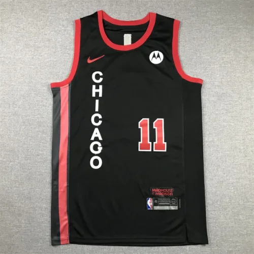 2024 season City Edition Black Chicago Bulls No. 11 DeMar DeRozan