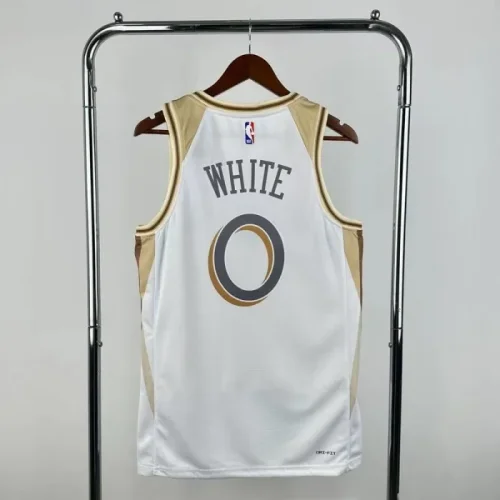 Season 2025 Chicago Bulls White No.0 White NBA Jersey