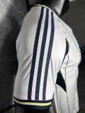2025-26 Real Madrid white player version baseball jersey