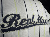 2025-26 Real Madrid white player version baseball jersey