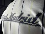 2025-26 Real Madrid white player version baseball jersey