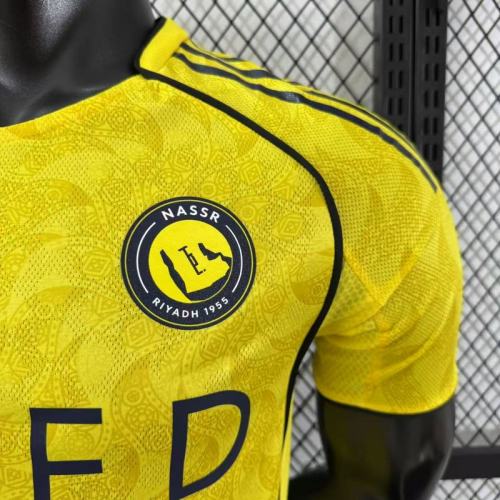 2025-26 Al-Nassr home player version soccer jersey
