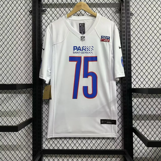 2025-26 Paris Saint Germain 75 X NFL jersey size