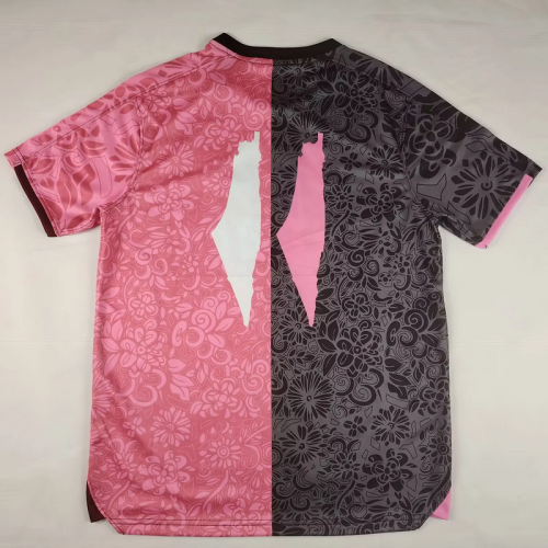 2025-26 Palestino special version pink grey soccer jersey