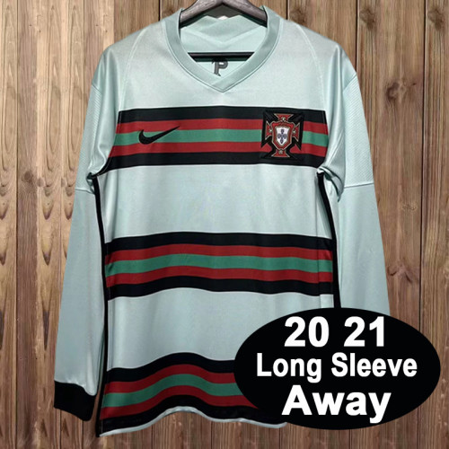 2020-21 Portugal Away retro Long Sleeve Jersey