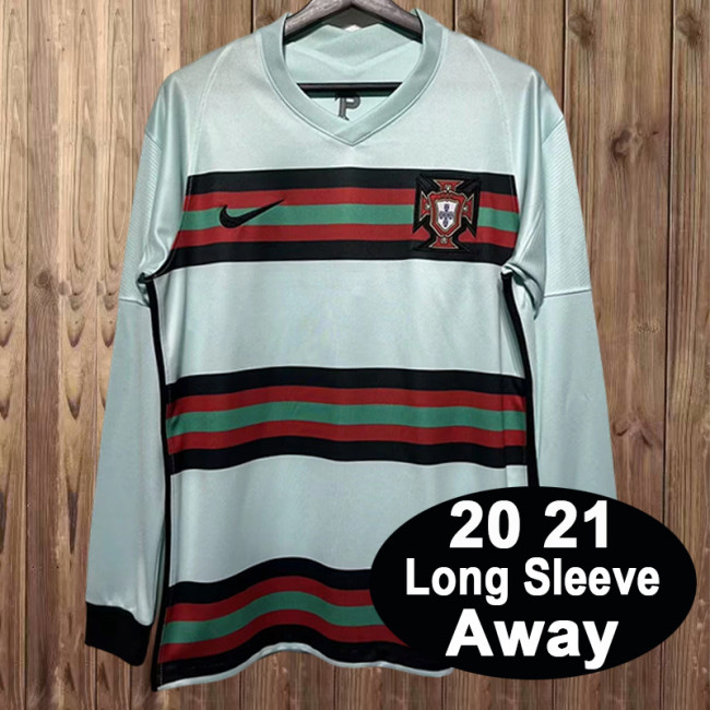 2020-21 Portugal Away retro Long Sleeve Jersey