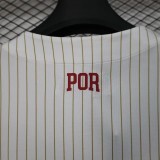 25-26 Portugal white baseball jersey