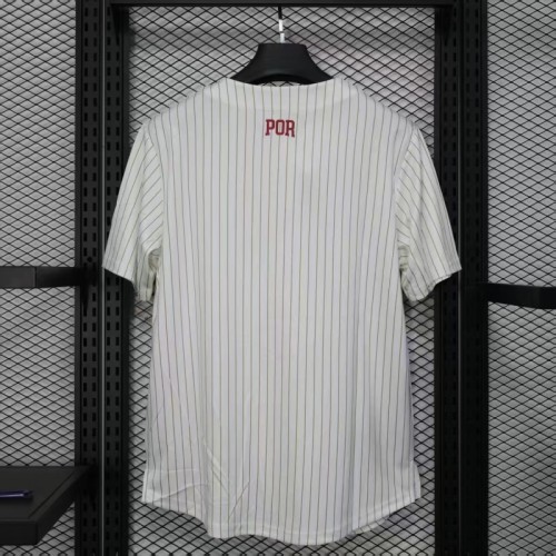 25-26 Portugal white baseball jersey