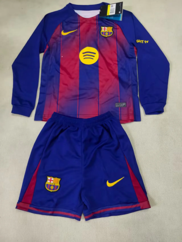 25-26 Barcelona Home long Sleeve kid kit