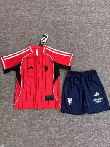 2025-26 Manchester United  red baseball kid kit