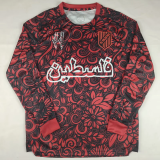 25-26 Palestino special version black red long sleeves soccer jersey