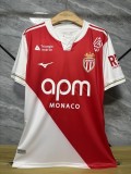 25-26 Monaco home with sponsor player version soccer jersey with sponsor size S-2XL