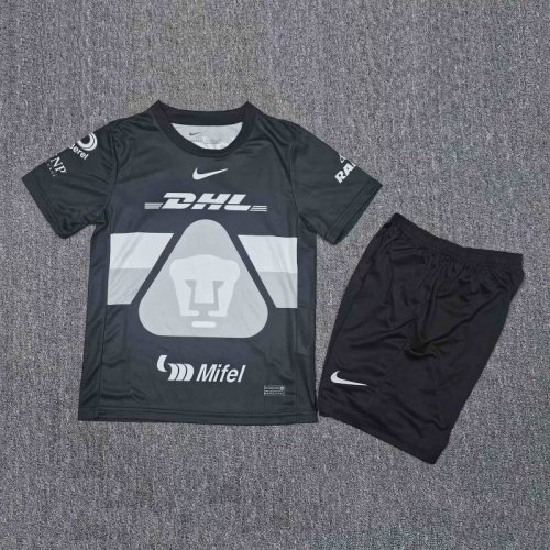 25-26 Pumas black goalkeeper kid kit