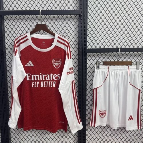 25-26 Arsenal home long sleeve kid kit