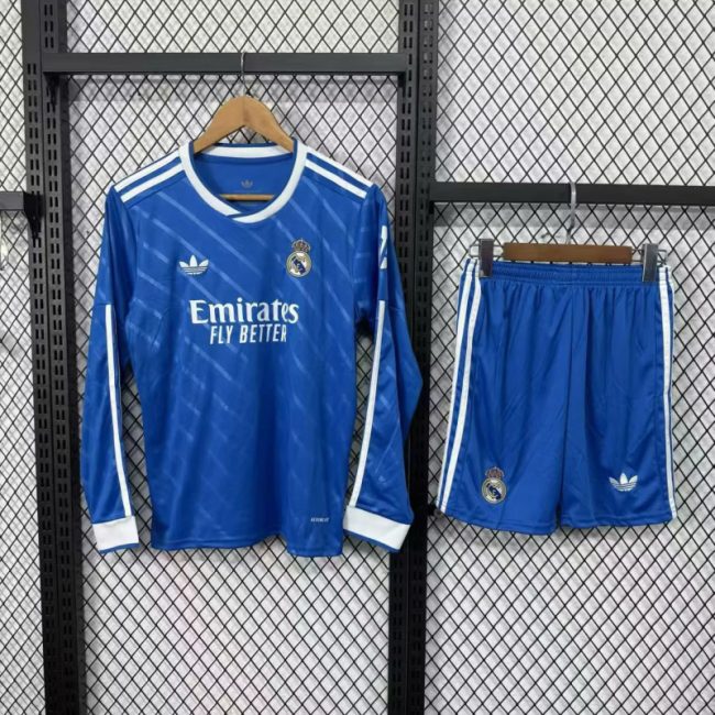 25-26 Real Madrid Third Away Long Sleeve Kid Kit