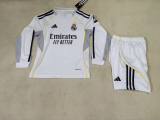 25-26 Real Madrid Home Long Sleeve Kid Kit