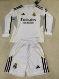 25-26 Real Madrid Home Long Sleeve Kid Kit