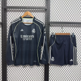 25-26 Real Madrid Away Long Sleeve Kid Kit