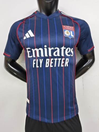Lyon 202526 Away player version soccer jersey size S-2XL