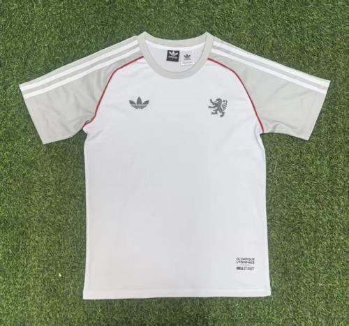 Lyon 202526 Gray and White Shirt size S-2XL