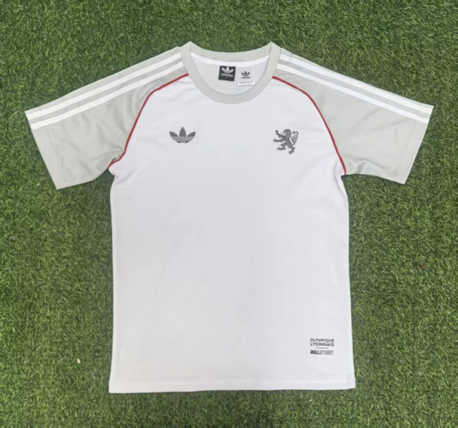 Lyon 202526 Gray and White Shirt size S-2XL