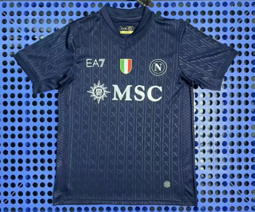 Naples Napoli 202526 Champions League Navy Blue Jersey