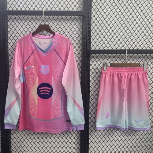 Barcelona 202526 Pink Long Sleeve Special edition Uniform