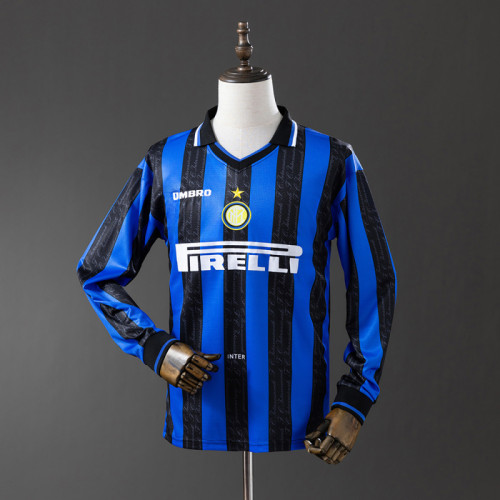 Retro Inter Milan 199798 home Long Sleeve soccer jerseys