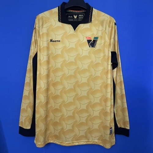 Venezia 202526 Gold Long sleeve Goalkeeper soccer jersey Size S-XXL