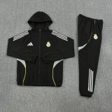 Real Madrid 2025/26 Black Windbreaker suit S-2XL