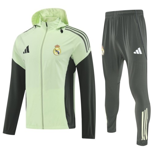 Real Madrid 202526 Light Yellow Windbreaker suit S-2XL
