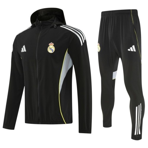 Real Madrid 2025/26 Black Windbreaker suit S-2XL