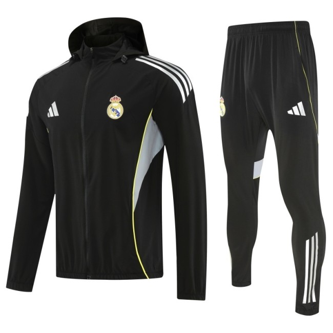 Real Madrid 2025/26 Black Windbreaker suit S-2XL