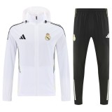 Real Madrid 2025/26 White Windbreaker suit S-2XL