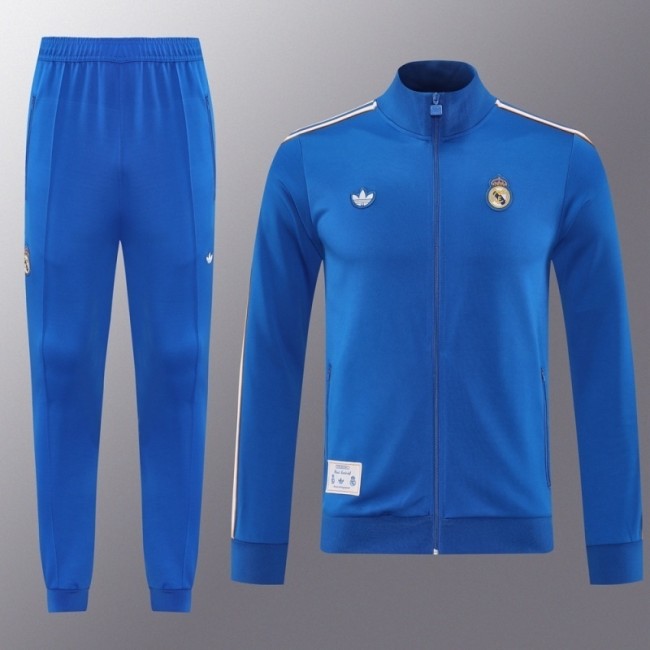 Real Madrid 2025/26 Blue long sleeve Jacket suit S-XXL