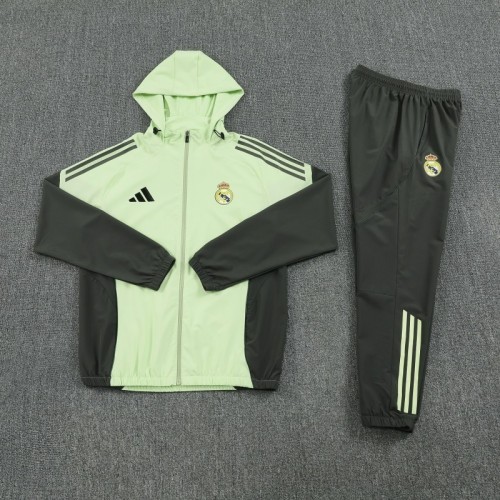 Real Madrid 202526 Light Yellow Windbreaker suit S-2XL