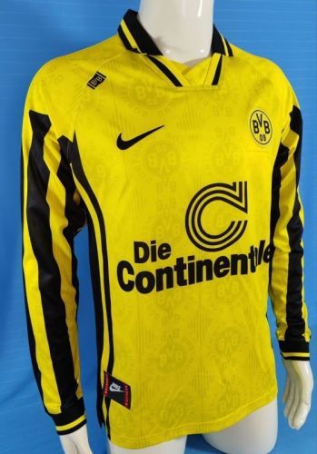 Retro Dortmund 1996-97 home Long Sleeve soccer jerseys