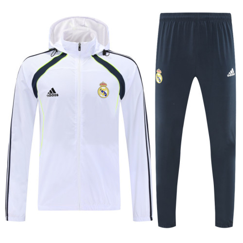 Real Madrid 2025/26 White Windbreaker suit S-2XL