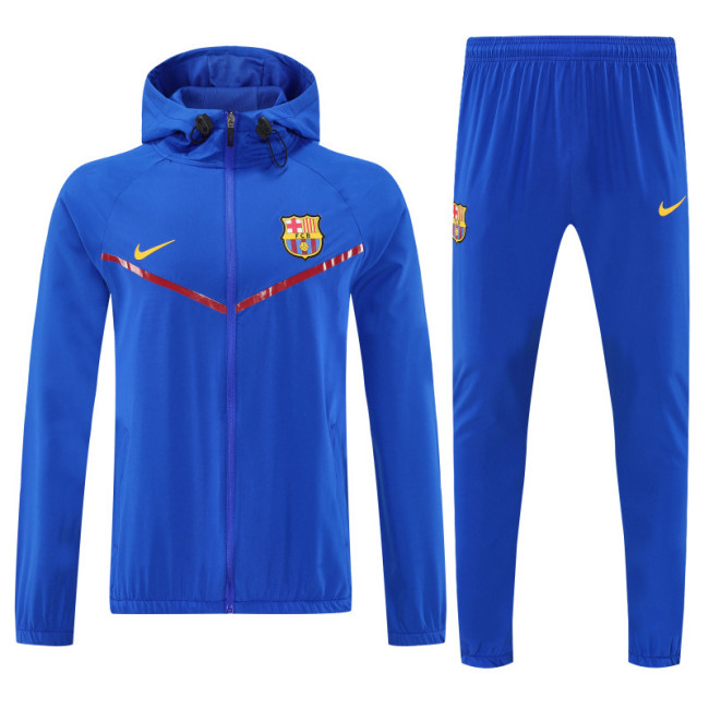 Barcelona 202526 bright blue Windbreaker suit S-2XL