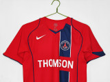 Retro  Paris 200405 Away Red Soccer jersey