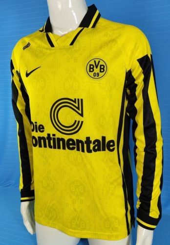 Retro Dortmund 1996-97 home Long Sleeve soccer jerseys
