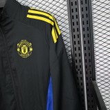 Manchester United 2025/26 Black Windbreaker
