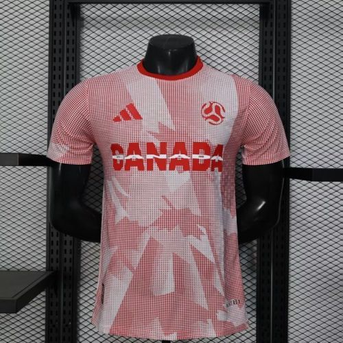 Canada 2026 World Cup Pink and White Player Version soccer jerseys